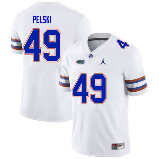 Men's Florida Gators #49 Preston Pelski NCAA Nike White Authentic Stitched College Football Jersey RLG3462ZV